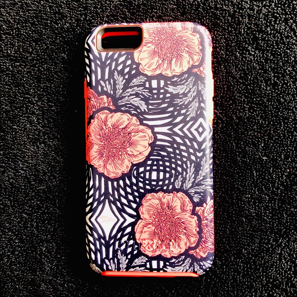 Hot pink and black iPhone 8 case